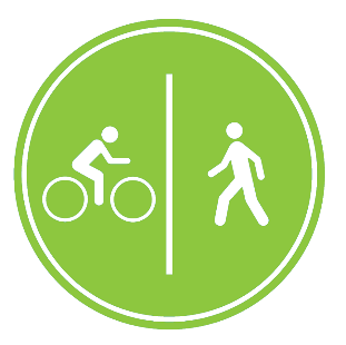 Bike and Pedestrian Green Logo